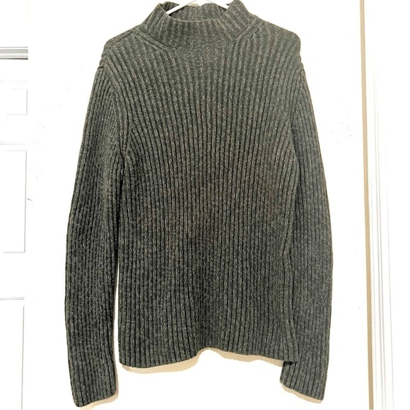 ROOTS Canada Womens Gray Ribbed chunky knitted high neck Sweater Size XL - Picture 1 of 8